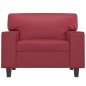 vidaXL Sillón cuero sintético rojo tinto 60 cm vidaXL Sillón cuero sintético rojo tinto 60 cm