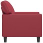vidaXL Sillón cuero sintético rojo tinto 60 cm vidaXL Sillón cuero sintético rojo tinto 60 cm