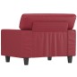 vidaXL Sillón cuero sintético rojo tinto 60 cm vidaXL Sillón cuero sintético rojo tinto 60 cm