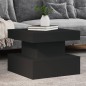vidaXL Mesa de centro con luces LED negro 50x50x40 cm vidaXL Mesa de centro con luces LED negro 50x50x40 cm