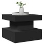 vidaXL Mesa de centro con luces LED negro 50x50x40 cm vidaXL Mesa de centro con luces LED negro 50x50x40 cm