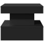 vidaXL Mesa de centro con luces LED negro 50x50x40 cm vidaXL Mesa de centro con luces LED negro 50x50x40 cm
