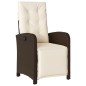 vidaXL Set comedor de jardín 7 pzas con cojines ratán sintético marrón vidaXL Set comedor de jardín 7 pzas con cojines ratán sintético marrón