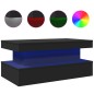 vidaXL Mesa de centro con luces LED negro 90x50x40 cm vidaXL Mesa de centro con luces LED negro 90x50x40 cm