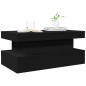 vidaXL Mesa de centro con luces LED negro 90x50x40 cm vidaXL Mesa de centro con luces LED negro 90x50x40 cm