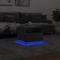 vidaXL Mesa de centro con luces LED gris hormigón 50x49x40 cm vidaXL Mesa de centro con luces LED gris hormigón 50x49x40 cm