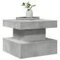 vidaXL Mesa de centro con luces LED gris hormigón 50x50x40 cm vidaXL Mesa de centro con luces LED gris hormigón 50x50x40 cm
