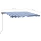 vidaXL Toldo de pie retráctil manual azul y blanco 450x300 cm vidaXL Toldo de pie retráctil manual azul y blanco 450x300 cm