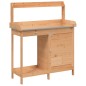 vidaXL Mesa para macetas con armario madera de abeto 110,5x45x124,5 cm vidaXL Mesa para macetas con armario madera de abeto 110,5x45x124,5 cm