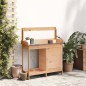 vidaXL Mesa para macetas con armario madera de abeto 110,5x45x124,5 cm vidaXL Mesa para macetas con armario madera de abeto 110,5x45x124,5 cm