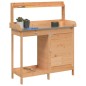 vidaXL Mesa para macetas con armario madera de abeto 110,5x45x124,5 cm vidaXL Mesa para macetas con armario madera de abeto 110,5x45x124,5 cm