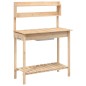 vidaXL Mesa para macetas con fregadero madera abeto 147,5x44x139,5 cm vidaXL Mesa para macetas con fregadero madera abeto 147,5x44x139,5 cm