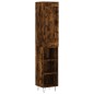 vidaXL Aparador de madera contrachapada roble ahumado 34,5x34x180 cm vidaXL Aparador de madera contrachapada roble ahumado 34,5x34x180 cm
