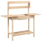 vidaXL Mesa para macetas con fregadero madera abeto 147,5x44x139,5 cm vidaXL Mesa para macetas con fregadero madera abeto 147,5x44x139,5 cm