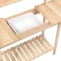 vidaXL Mesa para macetas con fregadero madera abeto 147,5x44x139,5 cm vidaXL Mesa para macetas con fregadero madera abeto 147,5x44x139,5 cm