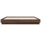 vidaXL Estructura de cama madera de ingeniería marrón roble 200x200 cm