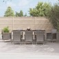 vidaXL Set comedor jardín 9 pzas y cojines ratán sintético gris vidaXL Set comedor jardín 9 pzas y cojines ratán sintético gris