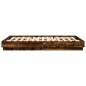 vidaXL Estructura de cama madera de ingeniería roble ahumado 140x200cm
