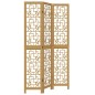 vidaXL Biombo separador de 3 paneles madera maciza paulownia marrón vidaXL Biombo separador de 3 paneles madera maciza paulownia marrón
