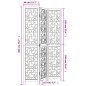 vidaXL Biombo separador de 3 paneles madera maciza paulownia marrón vidaXL Biombo separador de 3 paneles madera maciza paulownia marrón