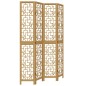vidaXL Biombo separador de 4 paneles madera maciza paulownia marrón vidaXL Biombo separador de 4 paneles madera maciza paulownia marrón