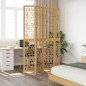 vidaXL Biombo separador de 4 paneles madera maciza paulownia marrón vidaXL Biombo separador de 4 paneles madera maciza paulownia marrón