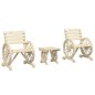 vidaXL Juego de muebles de jardín 3 piezas madera maciza de abeto vidaXL Juego de muebles de jardín 3 piezas madera maciza de abeto
