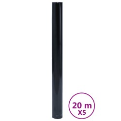 vidaXL Láminas de ventana esmerilada 5 uds PVC negro