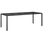 vidaXL Set de comedor jardín 11 pzas con cojines ratán sintético negro