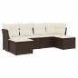 vidaXL Set sofás de jardín 6 piezas y cojines ratán sintético marrón vidaXL Set sofás de jardín 6 piezas y cojines ratán sintético marrón