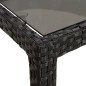 vidaXL Set de comedor jardín 11 pzas con cojines ratán sintético negro
