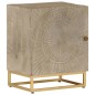 vidaXL Mesita de noche madera maciza de mango y hierro 40x30x50 cm vidaXL Mesita de noche madera maciza de mango y hierro 40x30x50 cm