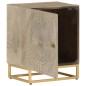 vidaXL Mesita de noche madera maciza de mango y hierro 40x30x50 cm vidaXL Mesita de noche madera maciza de mango y hierro 40x30x50 cm