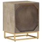 vidaXL Mesita de noche madera maciza de mango y hierro 40x30x50 cm vidaXL Mesita de noche madera maciza de mango y hierro 40x30x50 cm