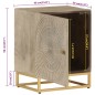vidaXL Mesita de noche madera maciza de mango y hierro 40x30x50 cm vidaXL Mesita de noche madera maciza de mango y hierro 40x30x50 cm