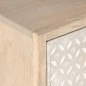 vidaXL Mesita de noche madera maciza de mango y hierro 40x30x50 cm