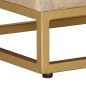vidaXL Mesita de noche madera maciza de mango y hierro 40x30x50 cm