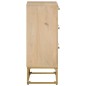 vidaXL Cómoda madera maciza de mango y hierro 55x30x76 cm