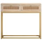 vidaXL Mesa consola madera maciza de mango y hierro 90x30x76 cm