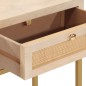 vidaXL Mesa consola madera maciza de mango y hierro 90x30x76 cm