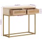 vidaXL Mesa consola madera maciza de mango y hierro 90x30x76 cm