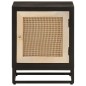 vidaXL Mesita de noche madera maciza mango y hierro negro 40x30x50 cm vidaXL Mesita de noche madera maciza mango y hierro negro 40x30x50 cm