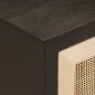 vidaXL Mesita de noche madera maciza mango y hierro negro 40x30x50 cm vidaXL Mesita de noche madera maciza mango y hierro negro 40x30x50 cm
