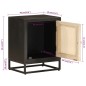 vidaXL Mesita de noche madera maciza mango y hierro negro 40x30x50 cm vidaXL Mesita de noche madera maciza mango y hierro negro 40x30x50 cm