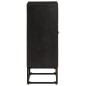 vidaXL Aparador de hierro y madera maciza de mango negro 55x30x76 cm vidaXL Aparador de hierro y madera maciza de mango negro 55x30x76 cm