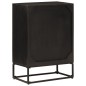 vidaXL Aparador de hierro y madera maciza de mango negro 55x30x76 cm vidaXL Aparador de hierro y madera maciza de mango negro 55x30x76 cm