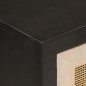 vidaXL Aparador de hierro y madera maciza de mango negro 55x30x76 cm vidaXL Aparador de hierro y madera maciza de mango negro 55x30x76 cm