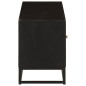 vidaXL Mueble de TV madera maciza de mango y hierro negro 110x30x40 cm vidaXL Mueble de TV madera maciza de mango y hierro negro 110x30x40 cm