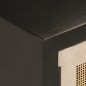 vidaXL Mueble de TV madera maciza de mango y hierro negro 110x30x40 cm vidaXL Mueble de TV madera maciza de mango y hierro negro 110x30x40 cm