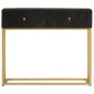 vidaXL Mesa consola madera maciza de mango y hierro negro 90x30x76 cm vidaXL Mesa consola madera maciza de mango y hierro negro 90x30x76 cm